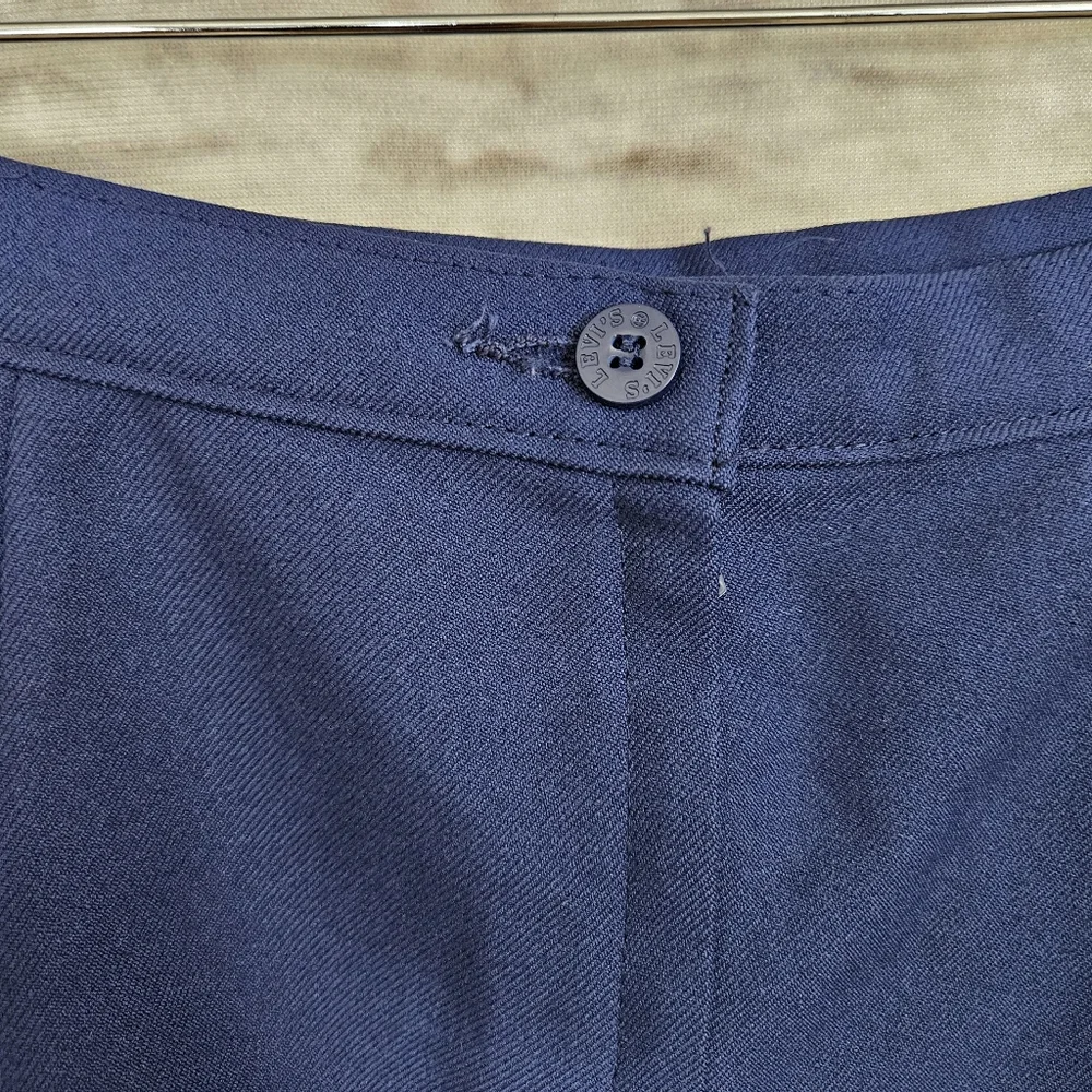 Vintage Levis Navy Blue Skirt M A-Line Levi Strauss & Co Levis Midi Office 80s